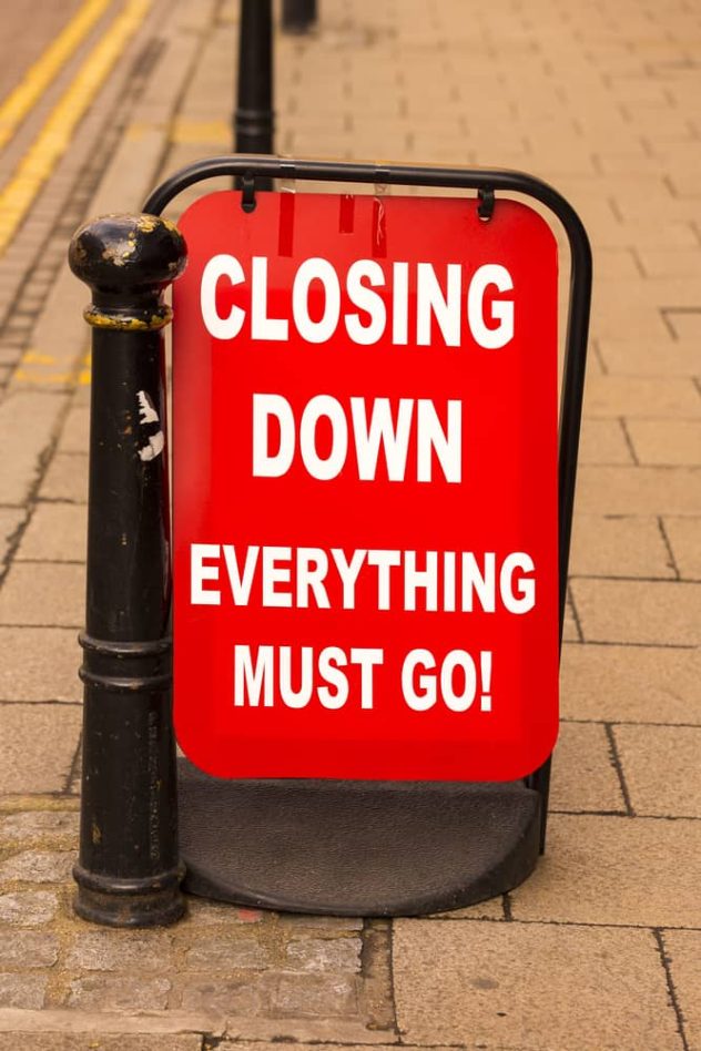 closing down everything must go