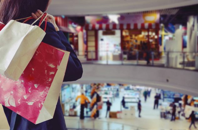 shopping in mall