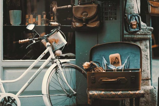 bicycle outside store