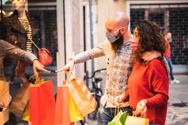 covid shopping with masks