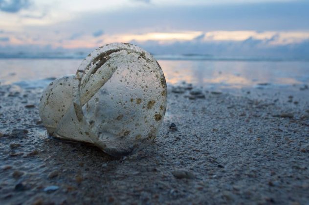 throwaway rubbish beach