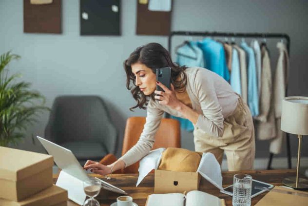 sme business owner on phone