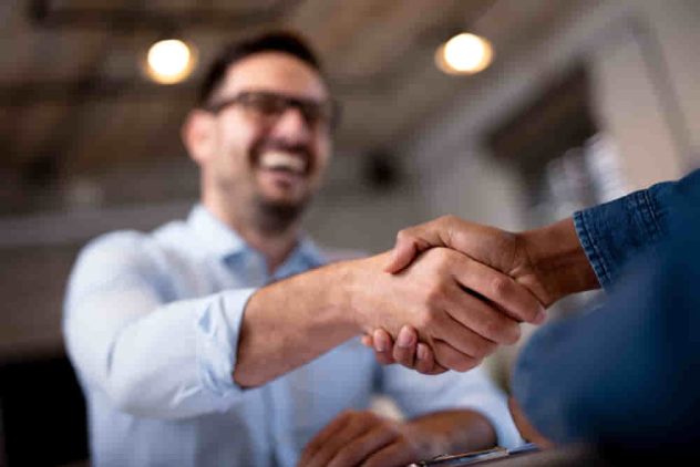 businessmen shaking hands