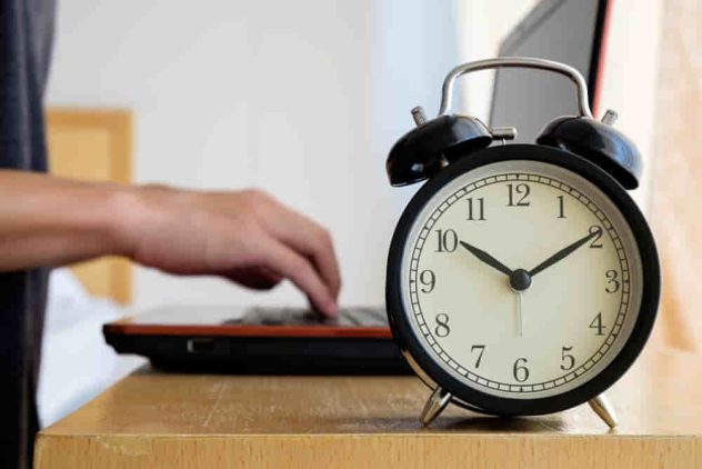clock on desk
