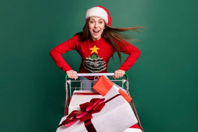 shopping at christmas